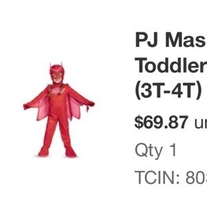 Toddler Owelette PJ masks Halloween costume